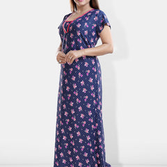 Be You Floral Printed Satin Maxi Nightdress