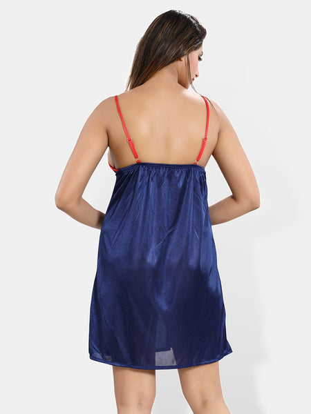 Be You Floral Lace Shoulder Straps Satin Nightdress With Robe