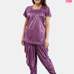 Be You Pack of 2 Square Neck Satin Night suit