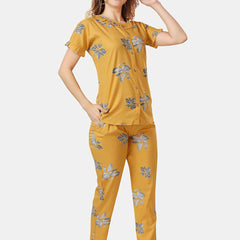Be You Floral Printed Ruffles Night Suit