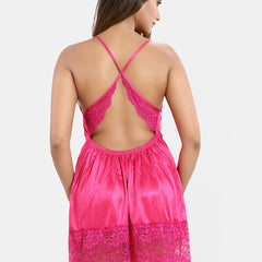 Be You Satin Baby Doll with High-Low
