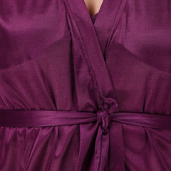 Be You Non-Wired Non Padded Lingerie Set With Robe BUF-3-PCS-SET-2246-L