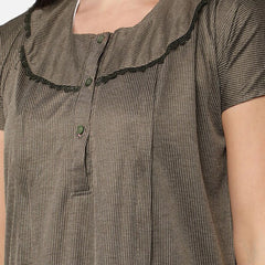 Be You Striped Maternity & Feeding Maxi Nightdress