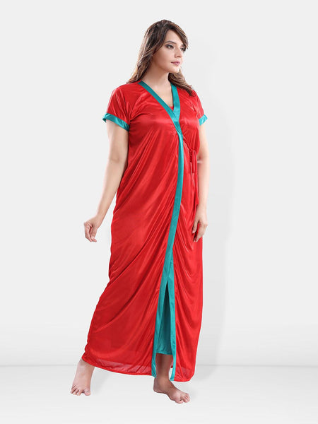 Be You V-Neck Maxi Nightdress With Robe