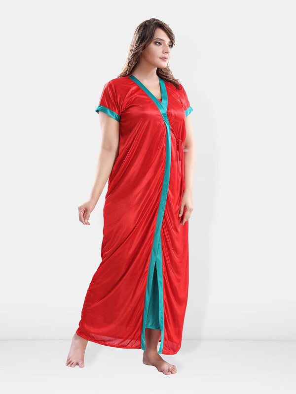 Be You V-Neck Maxi Nightdress With Robe