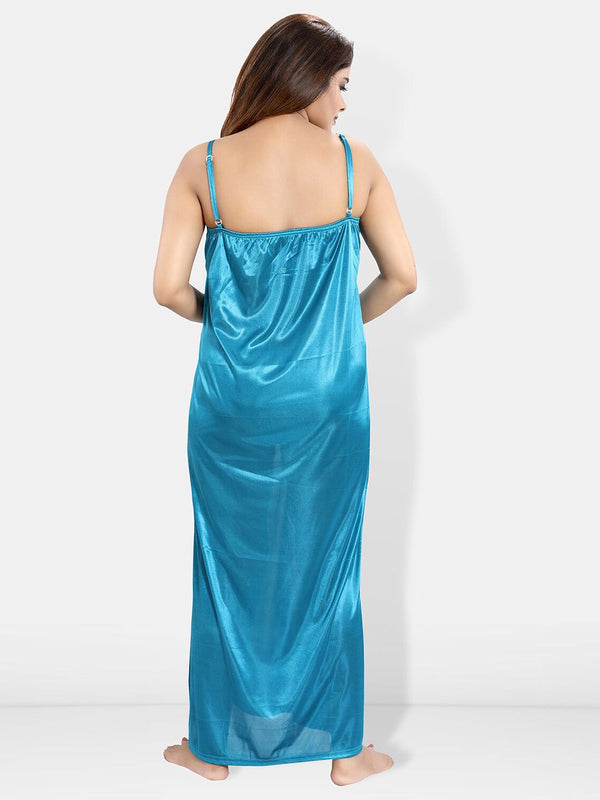 Be You 6 Piece Satin Maxi Nightdress