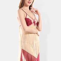 Be You Shoulder Straps Nightdress With Robe & Briefs