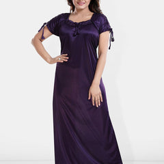 Be You V-Neck Satin Maxi Sweat Nightdress