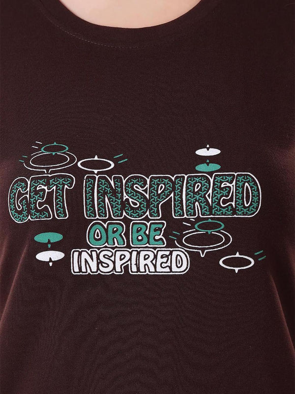 Be You Typographic Printed T-shirt Nightdress