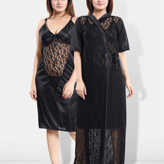Be You Satin Maxi Nightdress With Robe