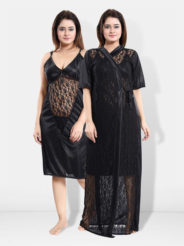 Be You Satin Maxi Nightdress With Robe
