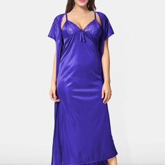 Be You Women Pack of 2 Nighty with Robe Nightdress