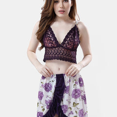 Be You Self Design Cropped Top & Mid Rise Skirt