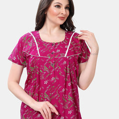 Be You Printed Pure Cotton Maxi Nightdress