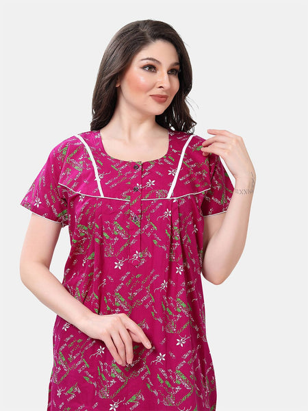 Be You Printed Pure Cotton Maxi Nightdress