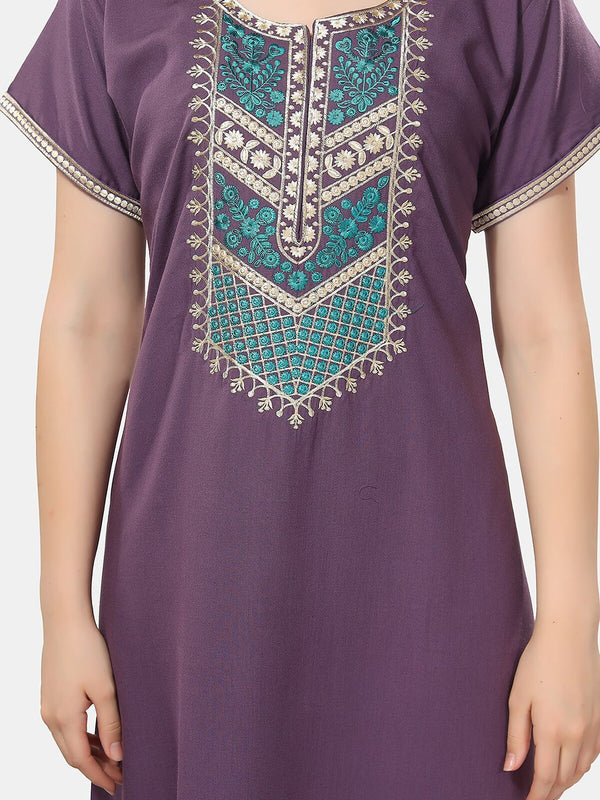 Be You Embroidered Maxi Nightdress