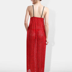 Be You Self Designed Shoulder Straps Satin Maxi Nightdress With Robe