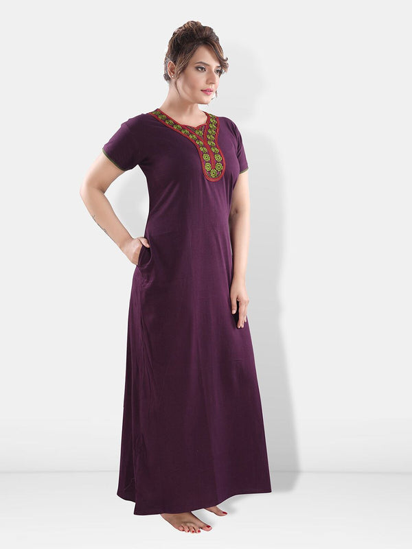 Be You Embroidered Maxi Nightdress