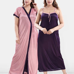 Be You Satin Maxi Nightdress With Robe