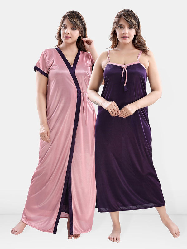 Be You Satin Maxi Nightdress With Robe
