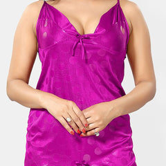 Be You Polka Dots Printed Satin Baby Doll