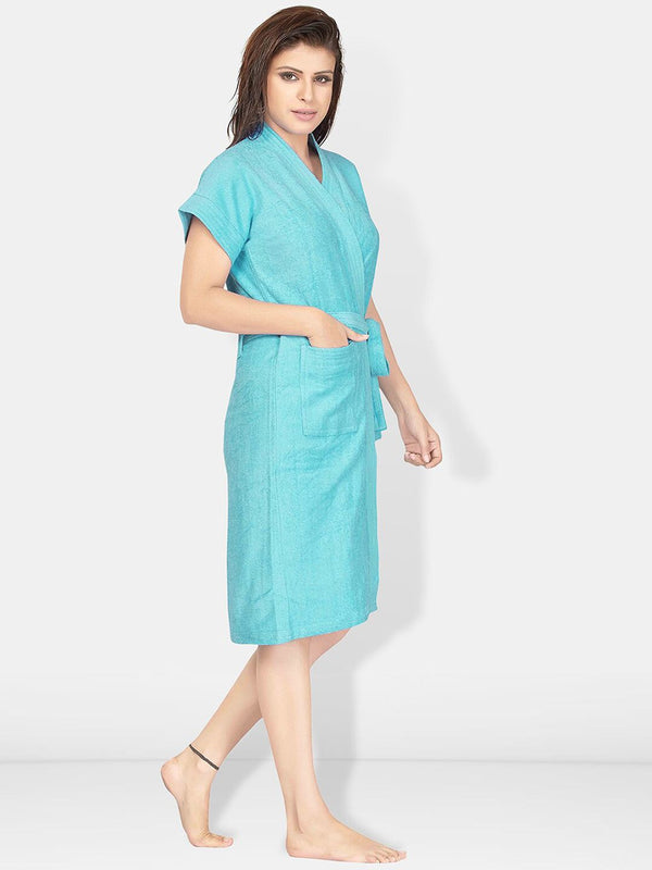 Be You Women Cotton Anti-bacterial Super Soft Bath Robe With Belt
