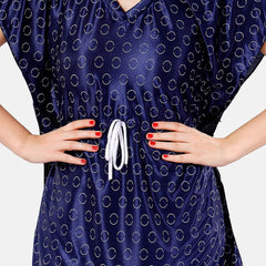 Be You Geometric Printed Satin Night Suit