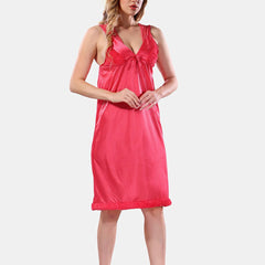 Be You V-Neck Lace Up Details Satin Maxi Nightdress With Robe