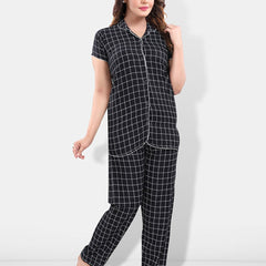 Be You Women Checked Night suit