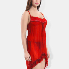 Be You Self Design Shoulder Straps Net Baby Doll