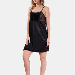 Be You Square Neck Lace Up Details Satin Maxi Nightdress With Robe