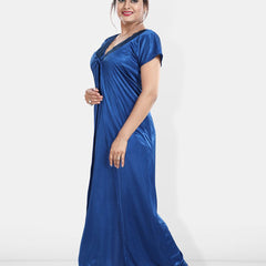 Be You Maxi Satin Wrap Nightdress With Robe
