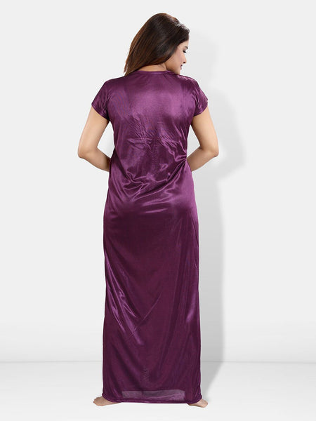 Be You 6 Pieces Satin Maxi Nightwear Set