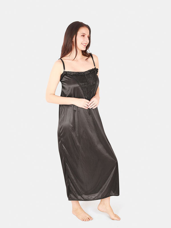 Be You Floral Lace Satin Maxi Nightdress With Robe