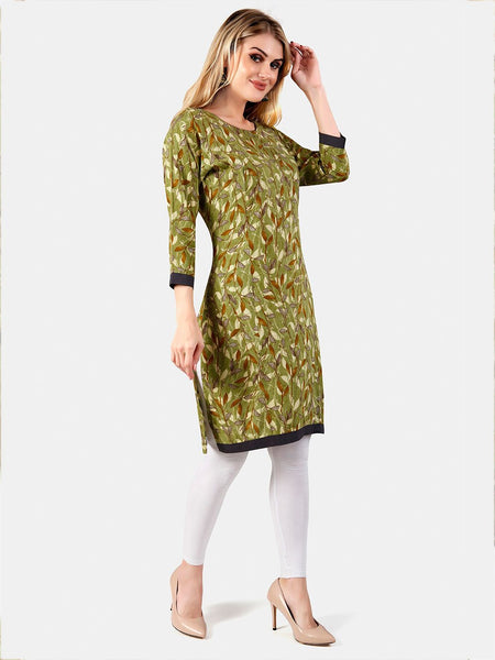 Be You Floral Printed Maternity Straight Kurta