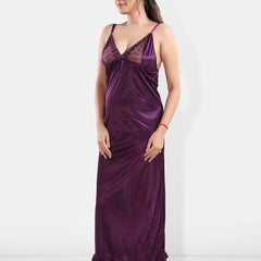 Be You V-Neck Satin Maxi Nightdress