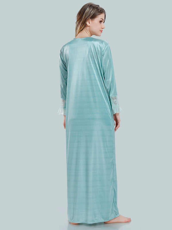 Be You V-Neck Satin Maxi Nightdress With Robe