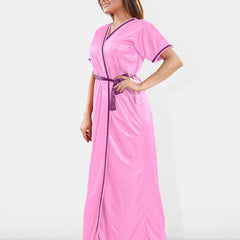 Be You V-Neck Maxi Satin Nightdress With Robe