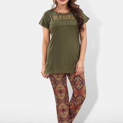 Be You Typography Printed Maternity Night Suit
