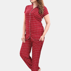 Be You Women Checked Night suit