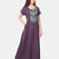 Be You Embroidered Maxi Nightdress