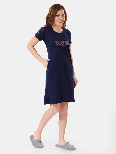 Be You Typographic Printed T-shirt Nightdress