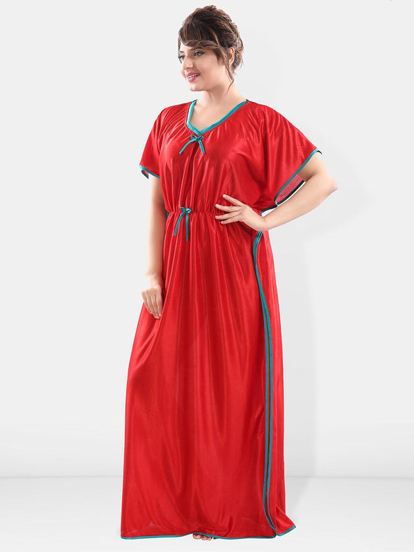 Be You V-Neck Satin Maxi Kaftan Nightdress