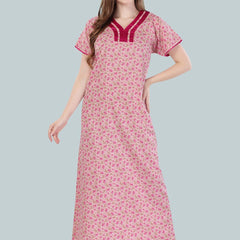 Be You Pink Printed Maxi Nightdress