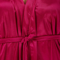 Be You Non-Wired Non Padded Lingerie Set With Robe-BUF-3-PCS-SET-2243-L