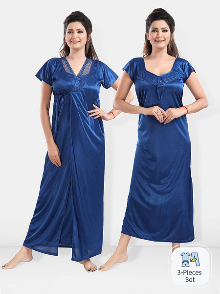 Be You Satin Maxi Nightdress With Robe