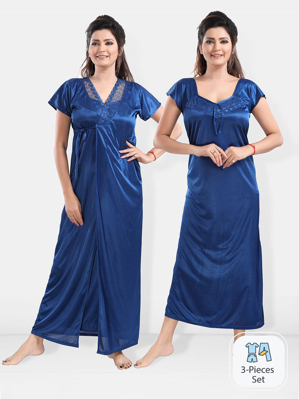 Be You Satin Maxi Nightdress With Robe