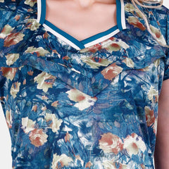 Be You Printed Maternity Satin Maxi Nightdress