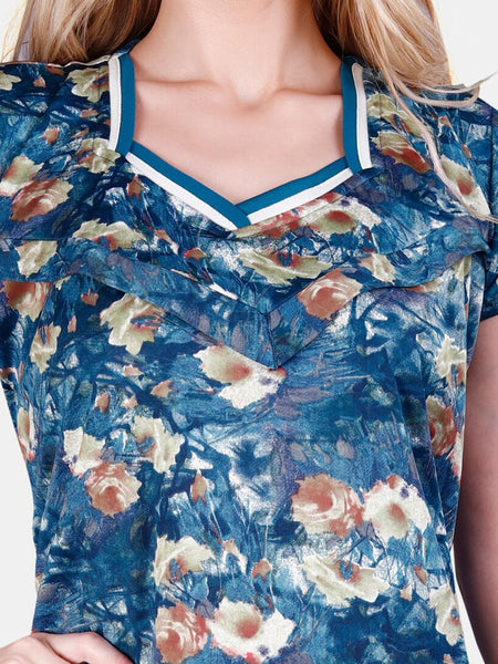 Be You Printed Maternity Satin Maxi Nightdress