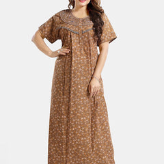 Be You Floral Printed Maternity Maxi Nightdress
